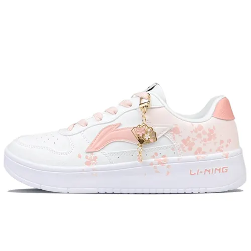 Li Ning Floating Boat Slip Resistant, Abrasion Resistant, Breathable Low top Skateboard Shoes Men's White