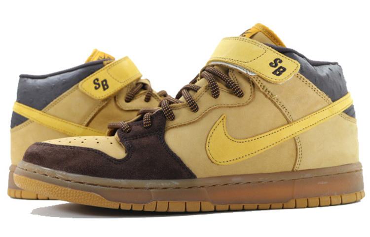 Мужские кеды Nike Dunk SB Pro SB (желто-коричневые) — Жёлтый / коричневый — фото 3