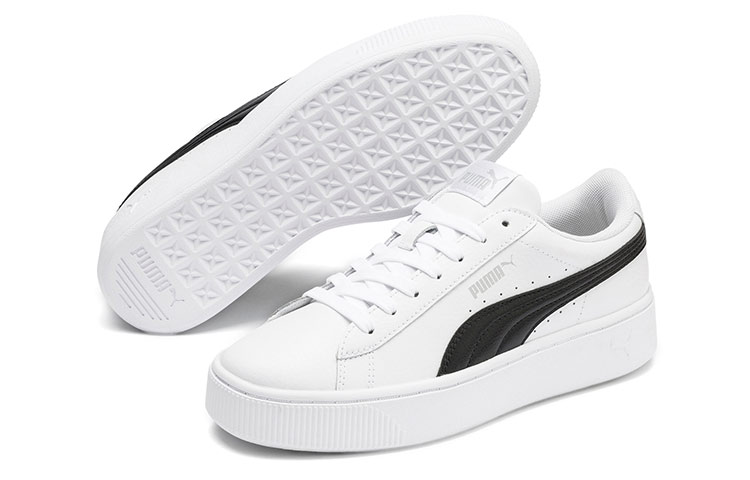 Женские кеды PUMA Vikky Stacked (черно-белые) — Чёрный / белый — фото 5