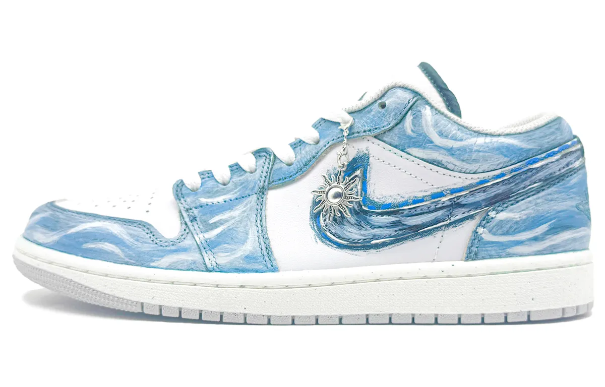 Jordan Air Jordan 1 Abrasion Resistant Abrasion Resistant Low top Skateboard Shoes Unisex Blue White
