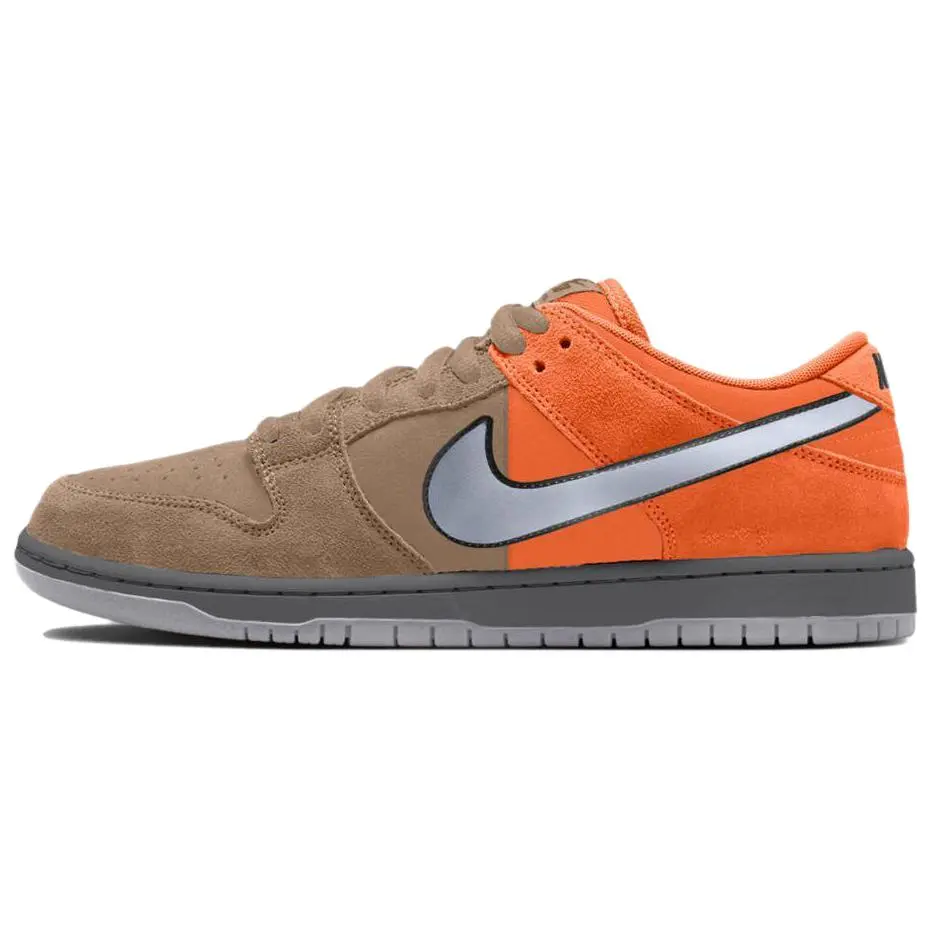 Nike Dunk SB Leather Low top Skateboard Shoes Unisex Orange Brown