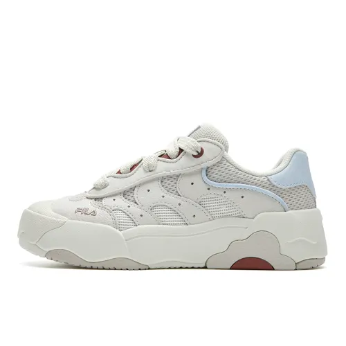 FILA OMELETTE Skateboard Shoes Women's Low Top Bright Gray/Ice Cream Green