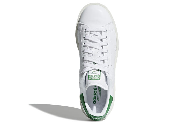 Женские кеды adidas originals STAN SMITH Bold (белые / зеленые) — Белый / зелёный — фото 5