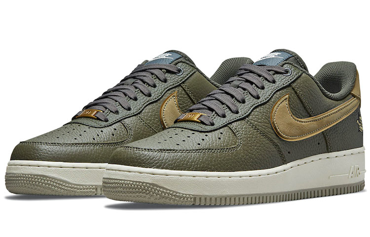 Мужские кроссовки Nike Air Force 1 Turtle (оливковые) — 橄榄绿 — фото 3