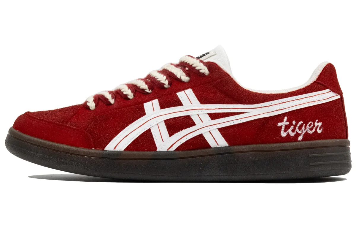 Onitsuka Tiger Advanti Mirror Flower Aqua Moon Lightweight Low top Skateboard Shoes Unisex Angora Red