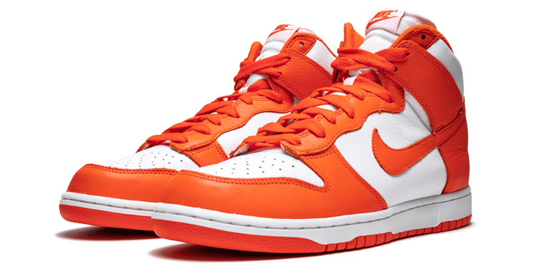 Мужские кеды Nike Dunk Syracuse (бело-оранжевые) — Белый / оранжевый — фото 3
