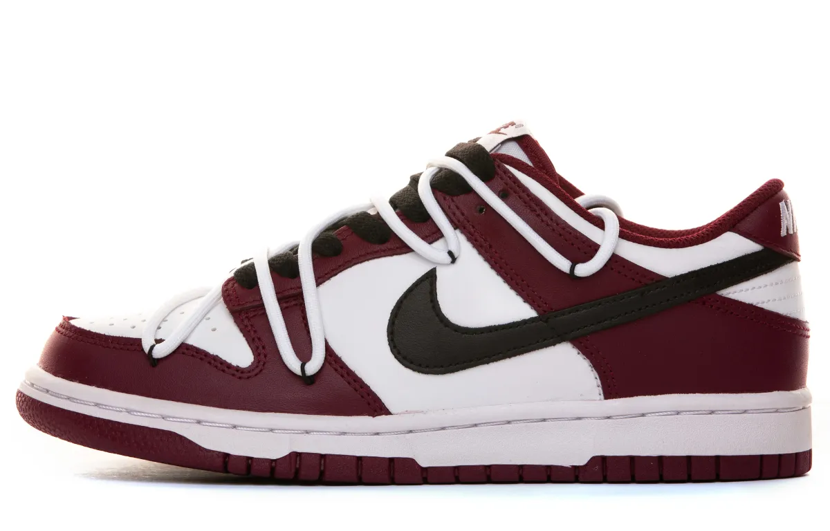 Nike Dunk Slip Resistant Abrasion Resistant Slip Resistant Abrasion Resistant Low top Skateboard Shoes Unisex Burgundy
