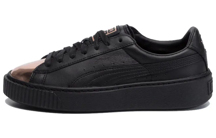PUMA Basket Platform Metallic PUMA Black Rose Gold Women's