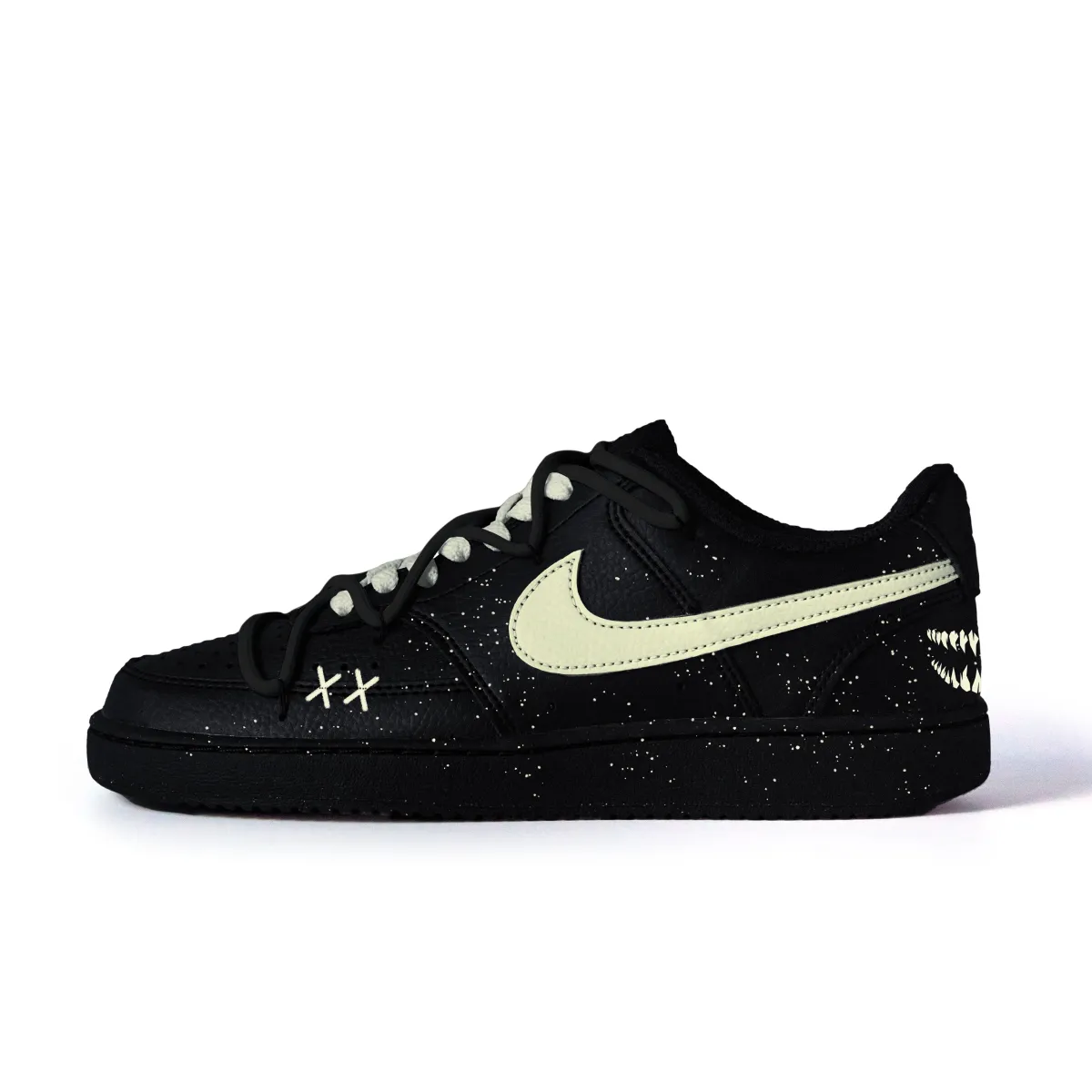 Nike Court Vision Love Flower Mirror, Small Flower Slip Resistant Abrasion Resistant Low top Skateboard Shoes Unisex