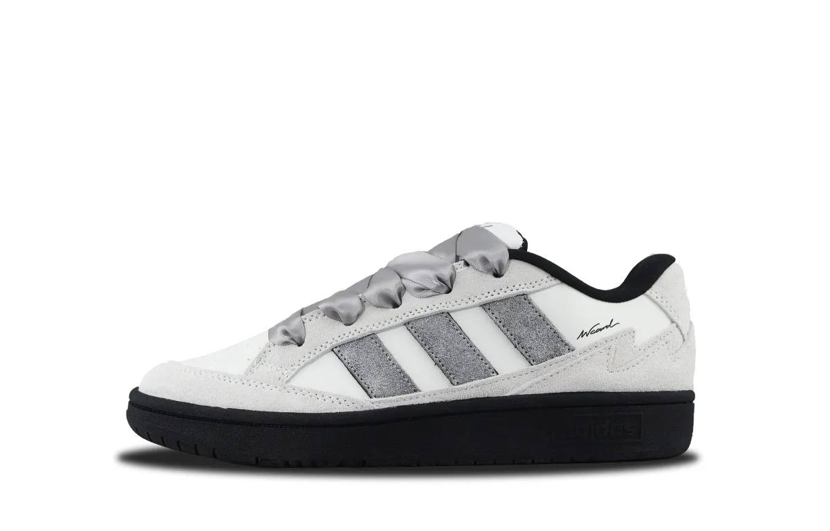 Adidas WCARD ADV Slip Resistant Abrasion Resistant Low top Skateboard Shoes Unisex Black Silver