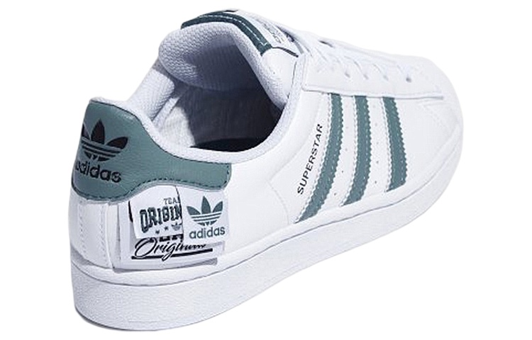 Кеды adidas originals SUPERSTAR (бело-серо-зеленые) — фото 4