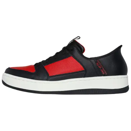 Skechers Sport Court 92 Comfortable Low top Skateboard Shoes Men's Black Red
