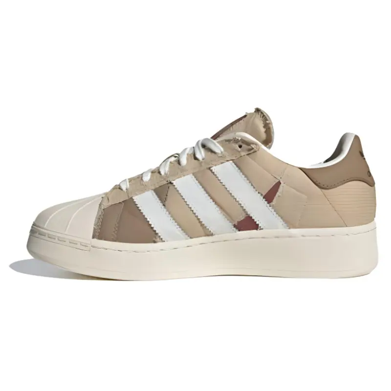 Adidas Originals SUPERSTAR XLG Comfortable Abrasion Resistant Low top Skateboard Shoes Unisex Brown