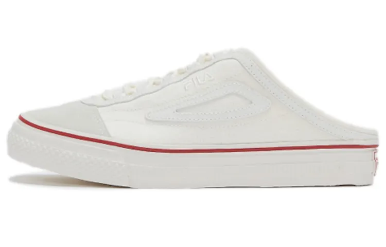 FILA ClassicBoarder Collection Low top Canvas Skateboard Shoes Unisex Ecru Korean Style