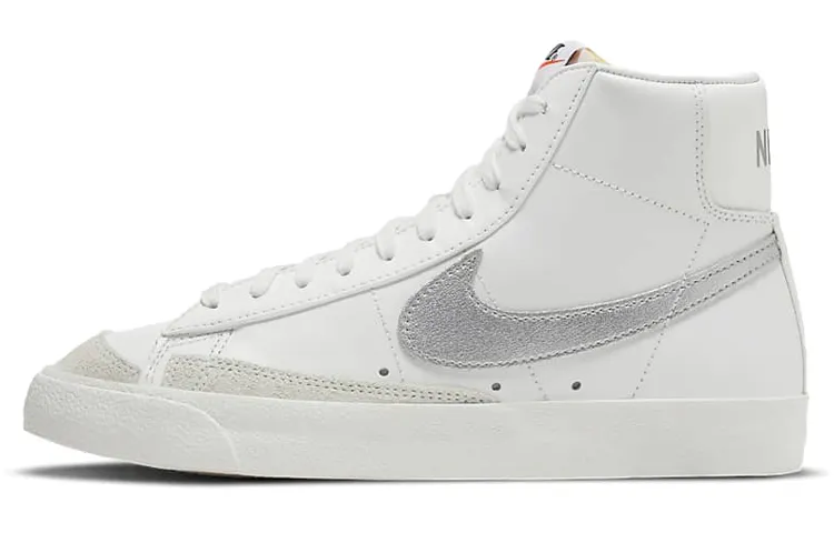 Nike Blazer Mid 77 White Silver Metallic Women's