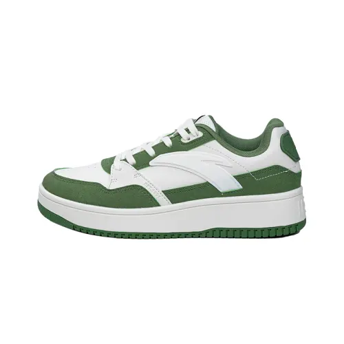 Anta 982 Slip Resistant Abrasion Resistant Low top Skateboard Shoes Men's White Green
