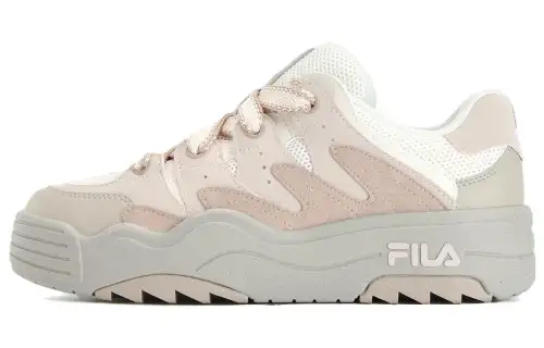 FILA Rosetta Colorful Shoes Synthetic Leather Low top Skateboard Shoes Women's Milk White Light Pink