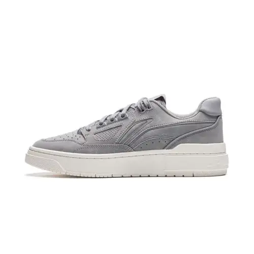 Li Ning Badfive Slip Resistant Abrasion Resistant Low top Skateboard Shoes Men's Gray