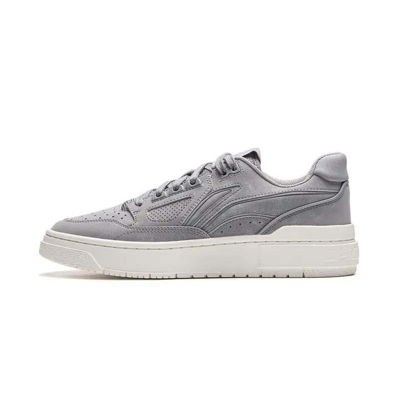 Li Ning Badfive Slip Resistant Abrasion Resistant Low top Skateboard Shoes Men's Gray