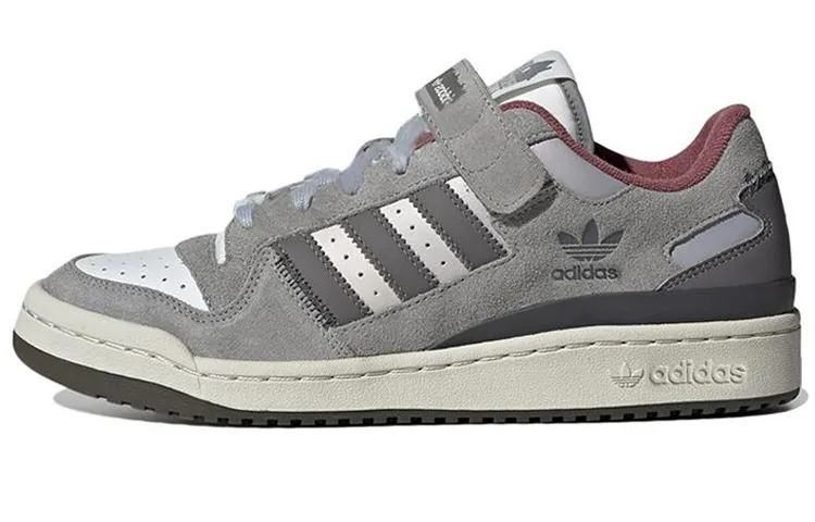 Adidas Originals x Home Alone FORUM Low Leather Comfortable And Trendy Low top Skateboard Shoes Unisex Gray