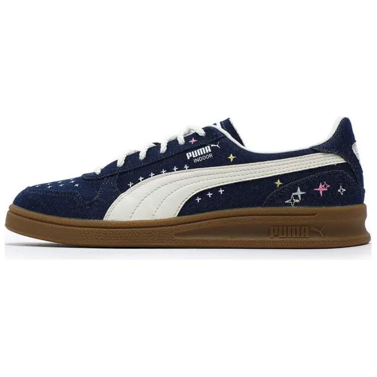 PUMA Leather Low top Skateboard Shoes Unisex Navy Blue