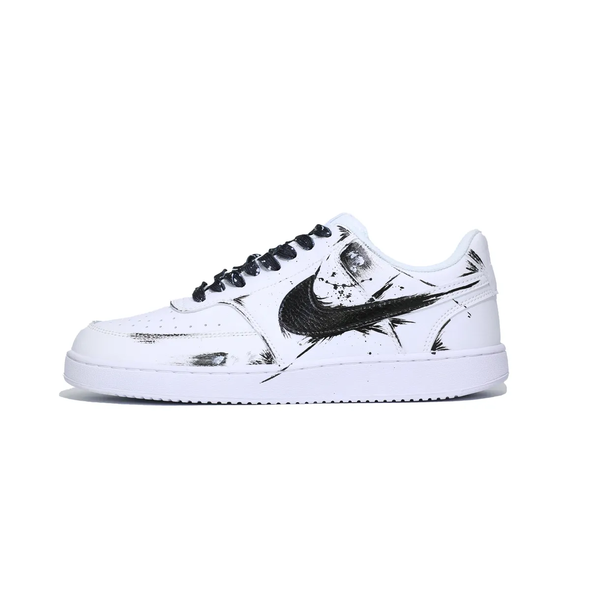 Nike Court Vision 1 Mystic Realm Clustered Growth Leather Slip Resistant Abrasion Resistant Low top Skateboard Shoes