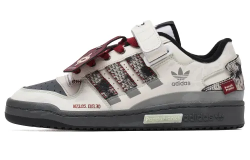 Adidas Originals FORUM Slip Resistant Abrasion Resistant Low top Skateboard Shoes Unisex Black White Red