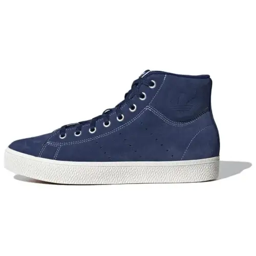 Adidas Originals Stan Smith Comfortable Cushioning, Wear Resistant Mid top Skateboard Shoes Unisex Dark Blue