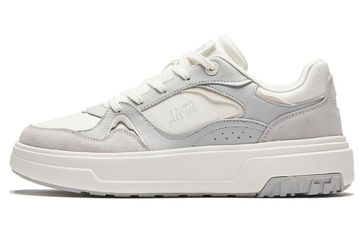 Anta Pancake Shoes Abrasion Resistant Low top Skateboard Shoes Men's Gray