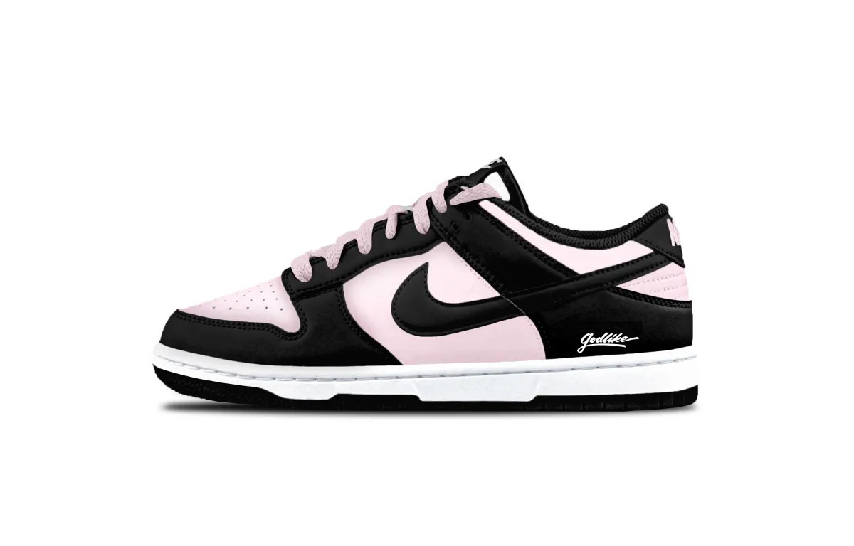 Nike Dunk Panda Cushioning, Wear Resistant Low top Skateboard Shoes Unisex Black Pink
