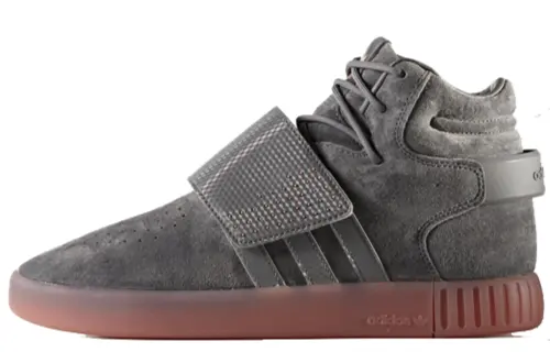 Adidas Originals Tubula Invader Strap 2017 Non slip Lightweight Mid top Skateboard Shoes Unisex Gray