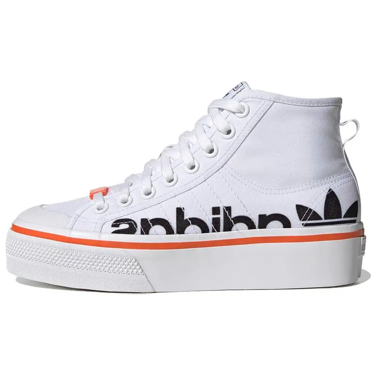 Adidas Originals NIZZA Platform Mid Canvas Slip Resistant Slip Resistant High top Skateboard Shoes Women's
