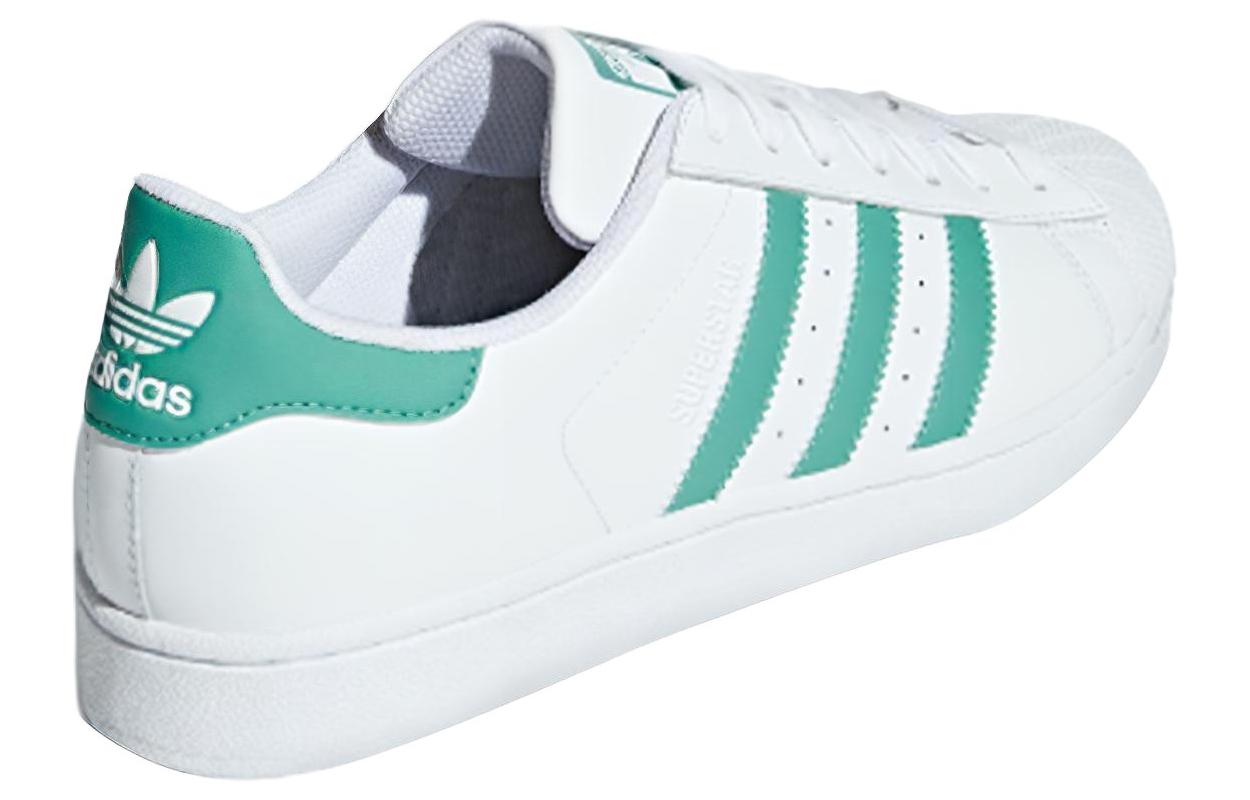 Кеды adidas originals Superstar (зелено-белые) — фото 4