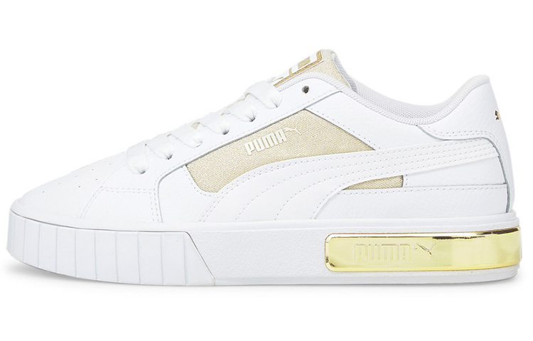 PUMA Cali Skateboard Shoes Women's Low Top White/Gold