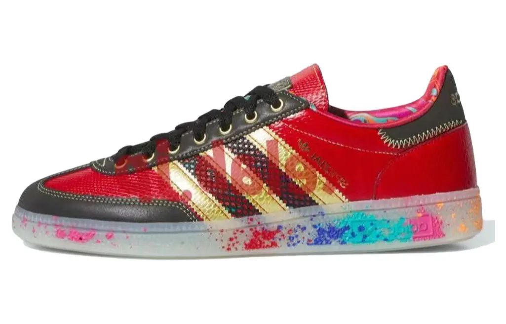 Handball S.E.E.D. x Handball Adidas Originals Spezial 'Scarlet Gold Paint Splatter'