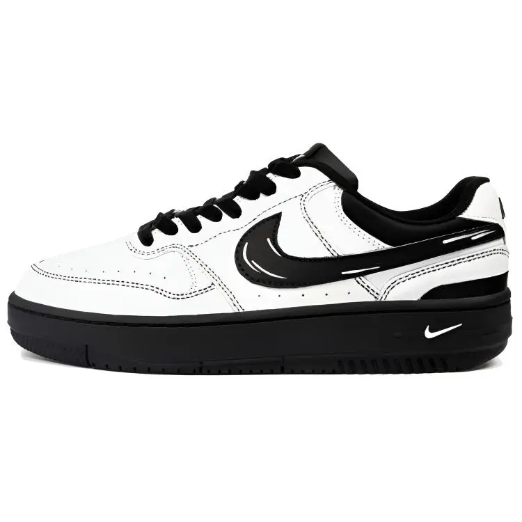 Nike Gamma Force Abrasion Resistant Low top Skateboard Shoes Unisex Black White