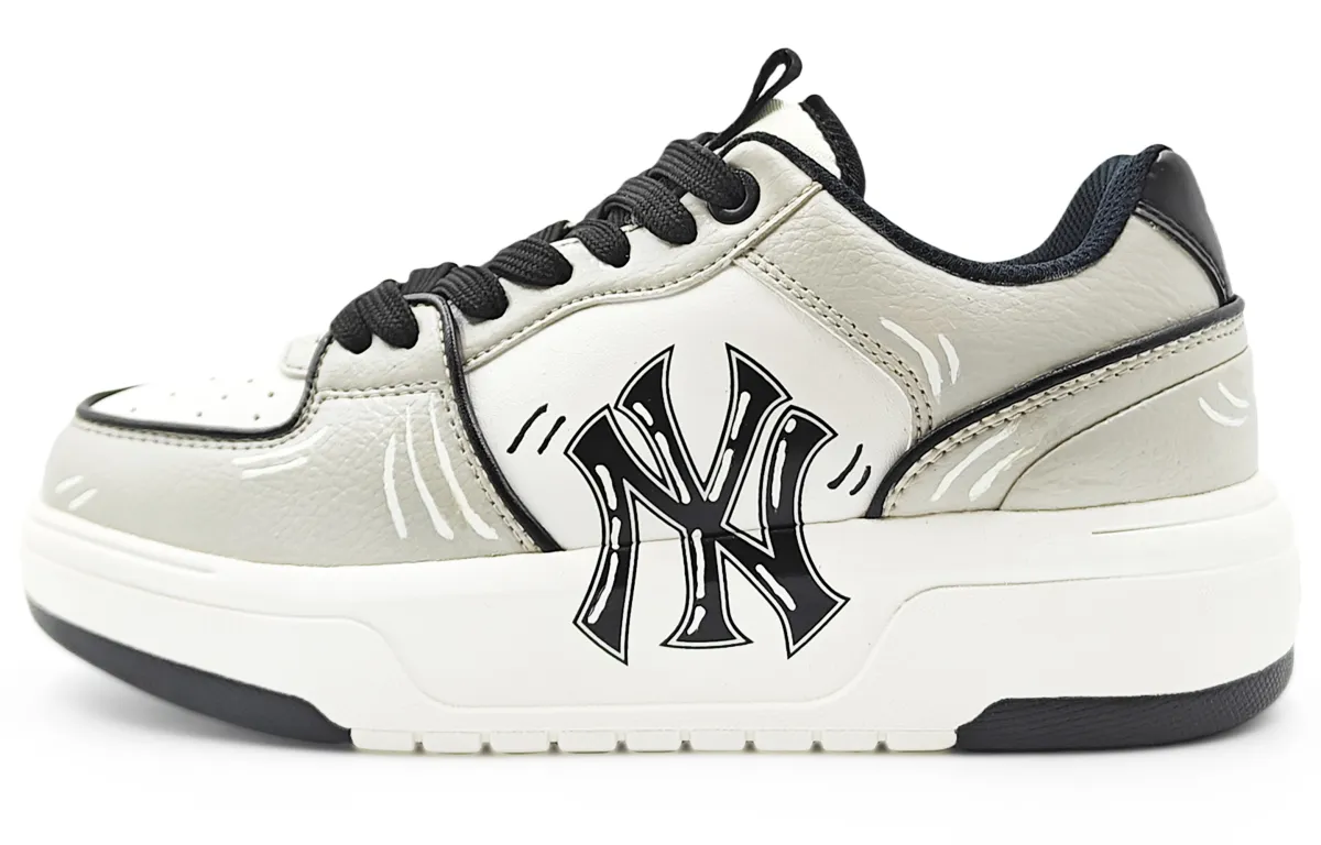 MLB Chunky Liner Abrasion Resistant Abrasion Resistant Low top Skateboard Shoes Unisex Butter Gray