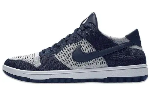Nike Dunk Low Flyknit College Navy Pure Platinum