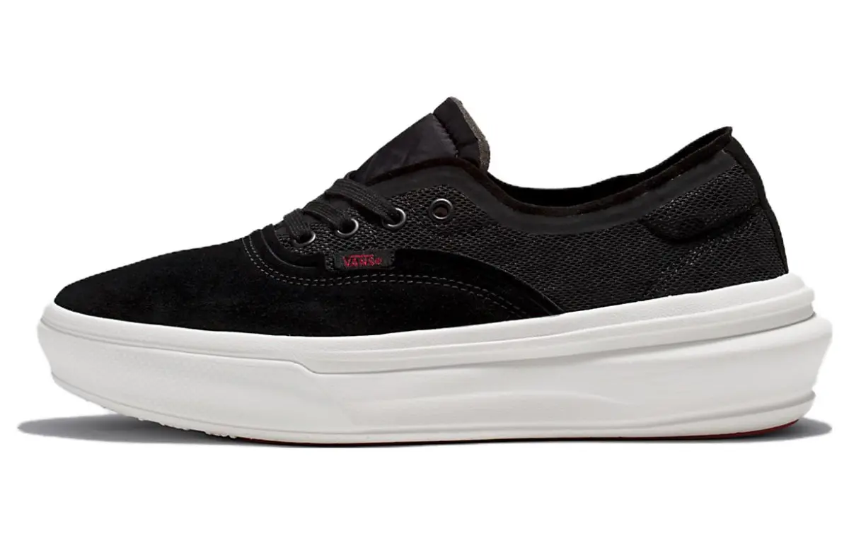 Vans Overt CC Abrasion Resistant Lightweight Low top Skateboard Shoes Unisex Black White Red