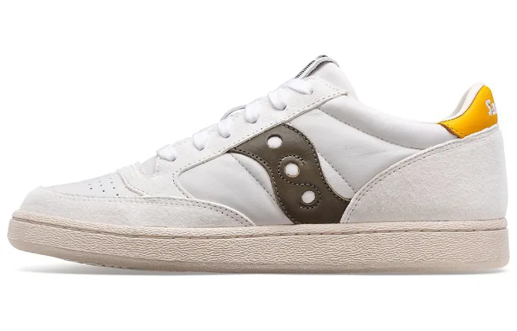 saucony Jazz Court Premium White Green Yellow