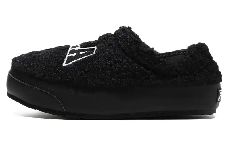 FILA Upper Comfortable Low top Open Heel Skateboard Shoes Men's Black Korean Style