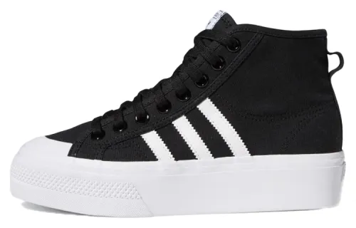 Nizza Wmns Adidas Originals Platform Mid 'Core Black White' Women's