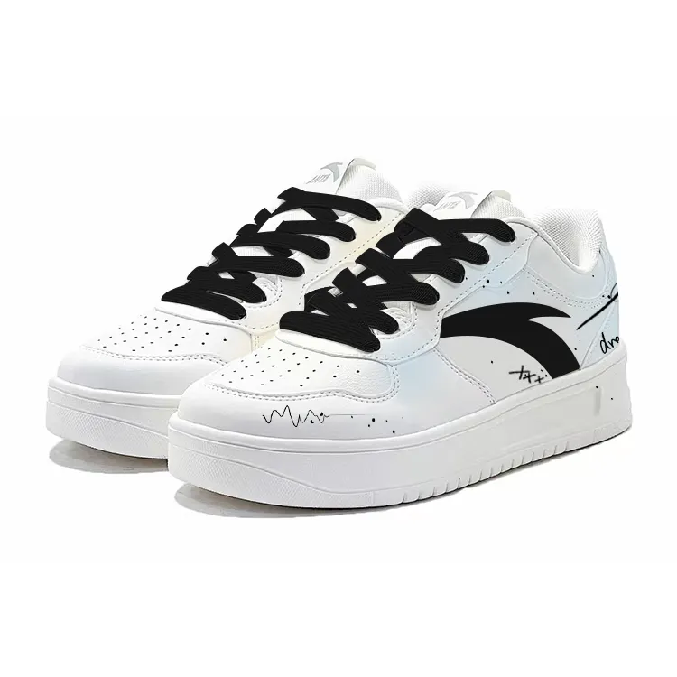 Anta Low top Skateboard Shoes Unisex Blue Yellow Mismatched