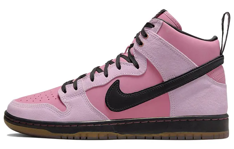 Nike x KCDC Dunk SB High top Skateboard Shoes Unisex Pink Black