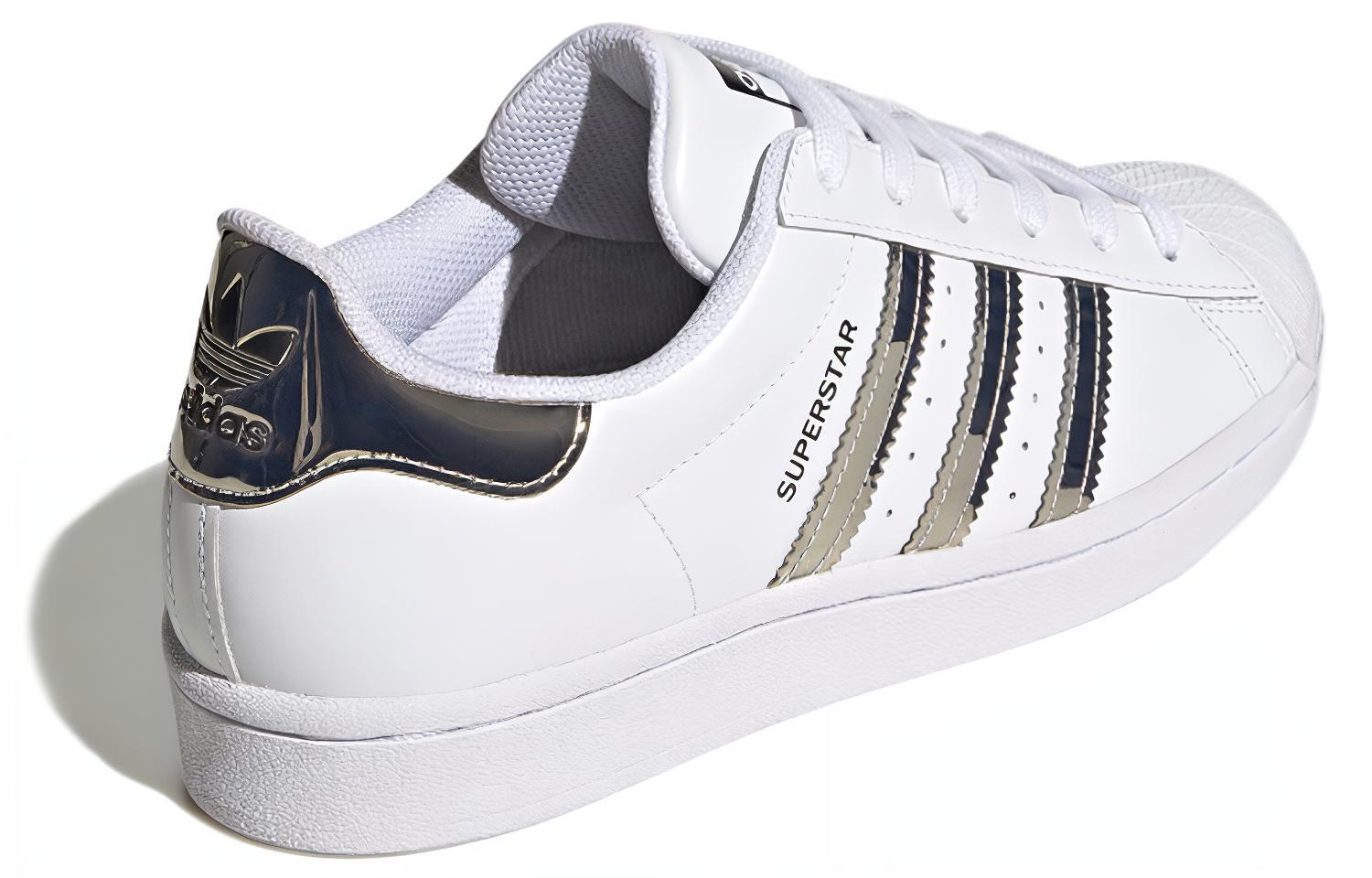 Женские кеды adidas originals SUPERSTAR (бело-серебряные) — фото 4