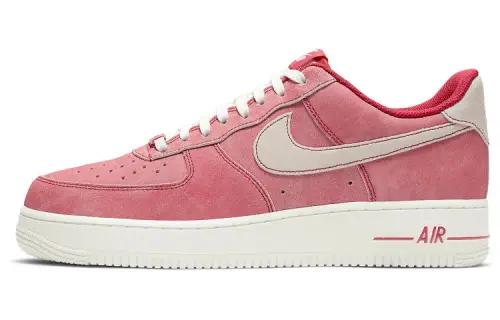 Nike Air Force 1 Second-layer suede suede artificial leather, anti-slip shock-absorbing and wear-resistant, low-top shoes, men's pink