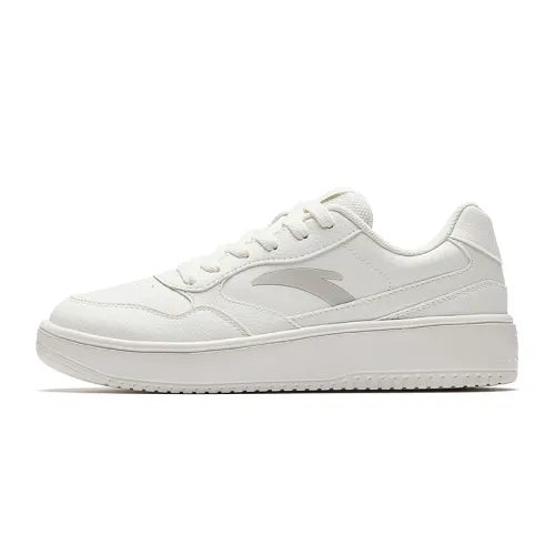 Anta Slip Resistant, Abrasion Resistant, Lightweight, Height Increasing Low top Skateboard Shoes Women's Ivory White