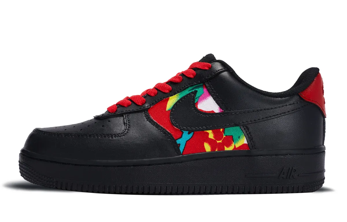 Nike Air Force 1 Skateboard Shoes Unisex Low Top Red, Yellow, Green