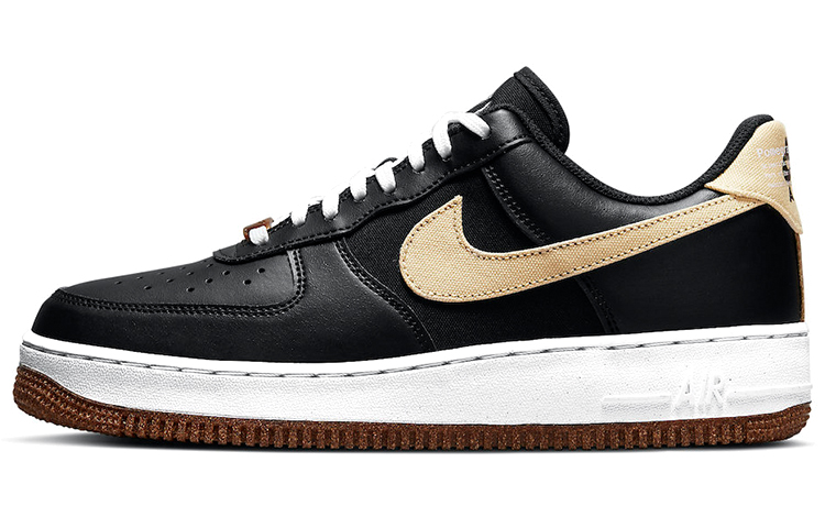 Nike Air Force 1 07 LV8 \ "Pomegraanate \" fabric synthesis pomegranate embroidery anti -slip, shock -absorbing, wear -resistant low -top shoes men's black brown