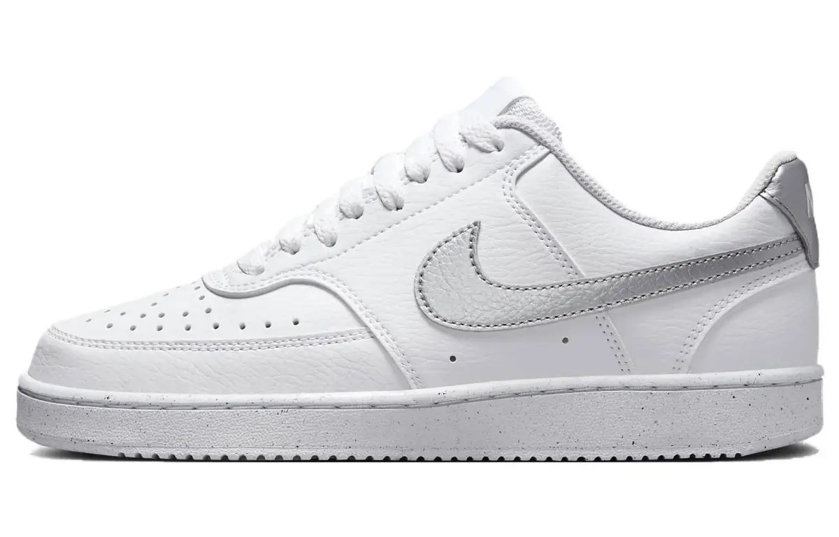 Nike Court Vision Low Next Nature White Metallic Silver Women's